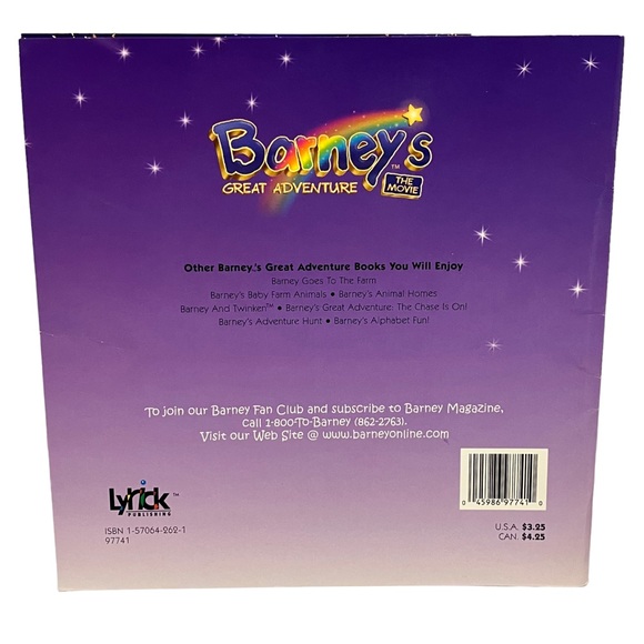 Barney's Great Adventure Paperback Book RARE - Picture 2 of 11